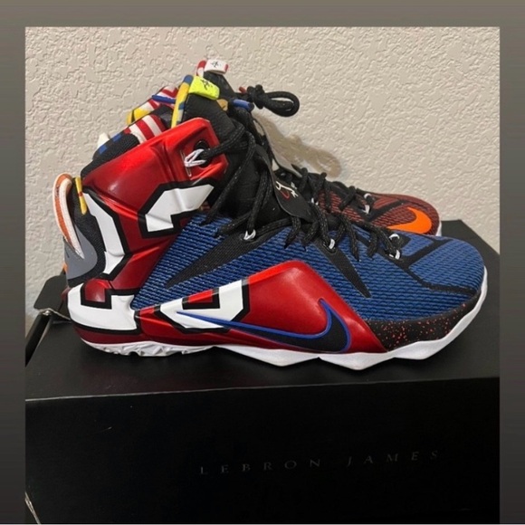 Nike High Top Men’s LaBron James What The Blue Red